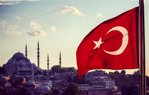 Photo Wallpaper Flag, Istanbul, Turkey, Istanbul, Turkey, - Turkey ...