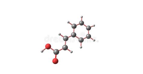 Cinnamic Acid Molecular Structure Isolated on White Stock Illustration ...