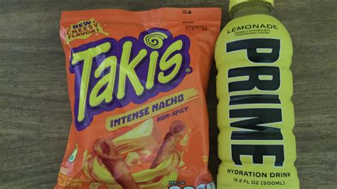 Taste Test & Review of Takis Intense Nacho & Lemonade Prime Hydration ...