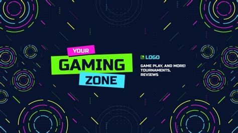 Customize and get this Abstract Neon Gaming Zone YouTube Banner template