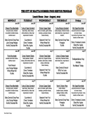 Seattle Public Schools Lunch Menu - Fill and Sign Printable Template Online