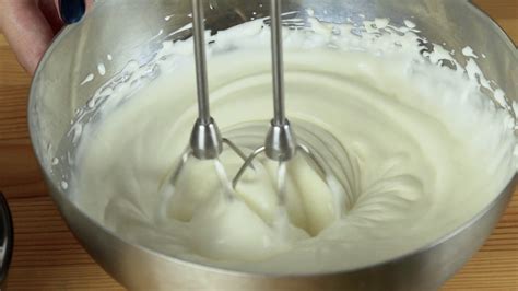 Close Up: Whisks Whipped Egg Whites Sugar In Stock Footage SBV ...