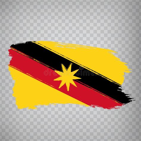 3D Flag of Sarawak, Malaysia. Stock Illustration - Illustration of ...