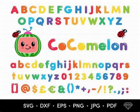 Cocomelon Alphabet SVG Cocomelon SVG Cocomelon Font | Etsy | Happy ...