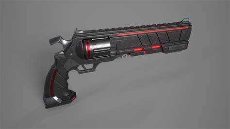 Scifi Revolver 3D Model $19 - .3ds .fbx .obj .blend - Free3D