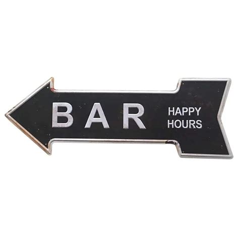 Vintage Arrow Plate Poster Indication English Slogan for Bar Pub ...