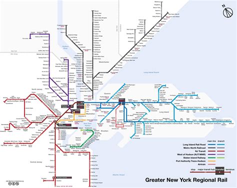 New York City, Commuter Rail Map : r/MapPorn