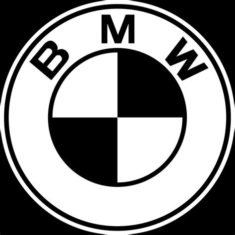 the bmw logo is shown in black and white