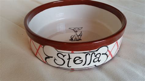 Hand Painted Ceramic Dog Bowl: Personalized Dog Bowls - Etsy