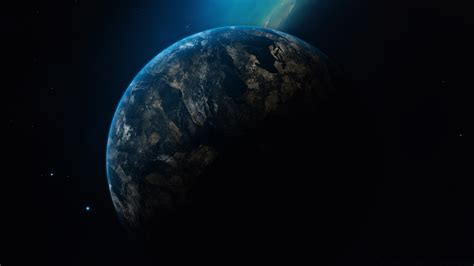 Planet Earth in Dark Universe Wallpaper, HD Space 4K Wallpapers, Images ...