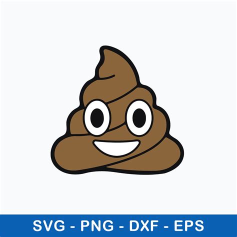 Poop Emoji Svg, Funny Svg, Png Dxf Eps File - Inspire Uplift