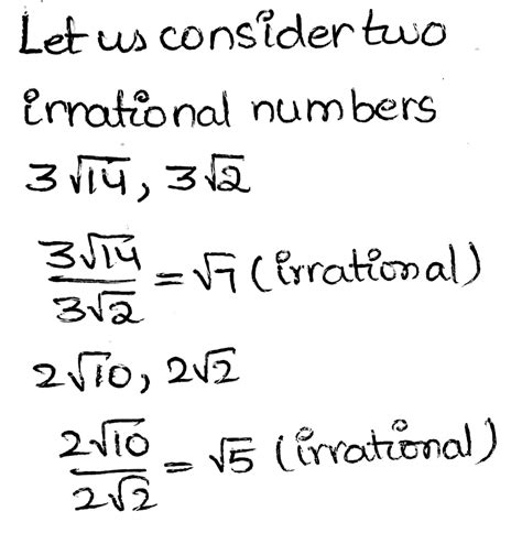 Irrational Numbers Examples