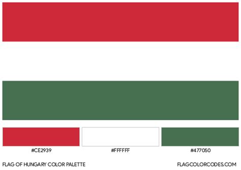 Hungary flag color codes