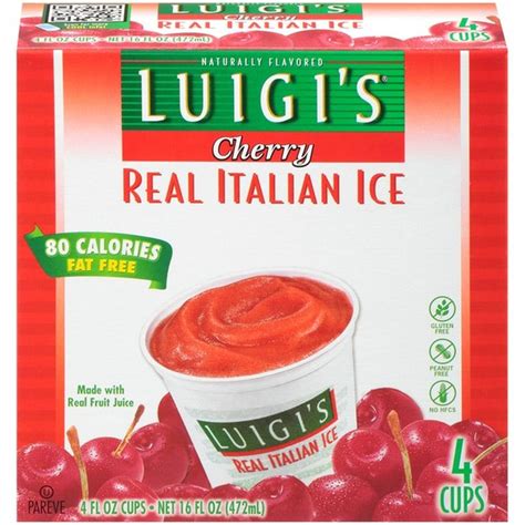 Luigi's Cherry Luigi's Cherry Real Italian Ice (4 fl oz) Delivery or ...