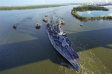 Leaky battleship in Texas completes trip for $35M repairs - The San ...