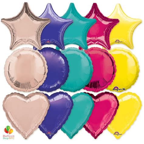 Express Order Solid Colors Mylar Shapes Balloons Delivery New York City