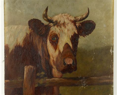 Original Oil Painting Antiquecow Farm Late 19th Century | Etsy ...