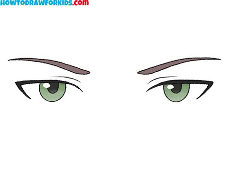 How to Draw Anime Male Eyes - Easy Drawing Tutorial For Kids