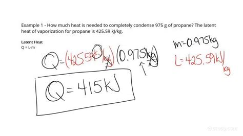 Using Latent Heat of Vaporization to Calculate Energy Needed to Change ...