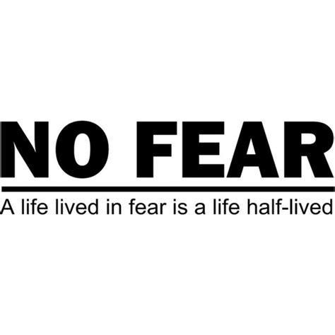 No Fear Wall Sticker Life Quote Wall Art