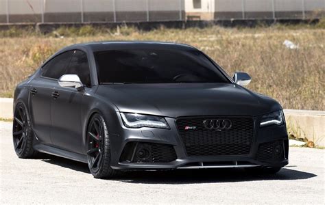 Matt Black Audi RS7 on Velgen Wheels ! | Black audi, Audi rs7, Audi