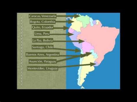 South America Map In Spanish With The Capitals - Crabtree Valley Mall Map