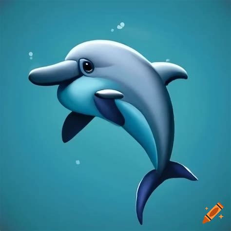 Cartoon dolphin illustration on Craiyon