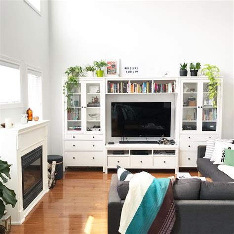 IKEA HEMNES Wall Unit, white living room #ikea #hemnes # ...