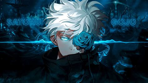 Wallpaper Satoru Gojo, Blue Eyes, Jujutsu Kaisen | Blue anime, Anime ...