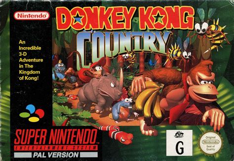 Donkey Kong Country (1994) SNES box cover art - MobyGames