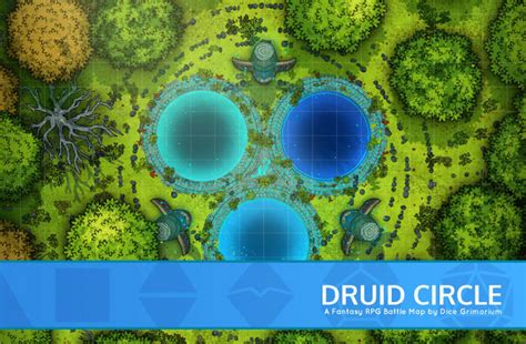 Druid Circle - D&D Map for Roll20 And Tabletop - Dice Grimorium