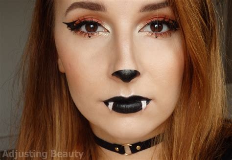 Cute Bat Halloween Makeup - Adjusting Beauty