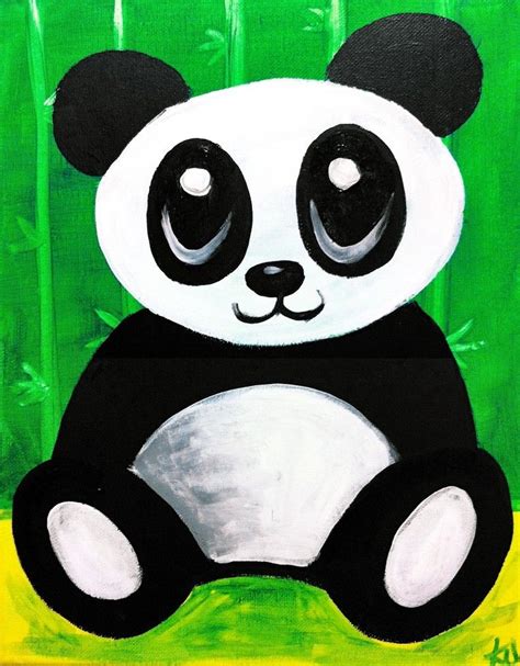 Pin by Whimsical Whiskers on Pandas | Kids canvas art, Kids canvas ...