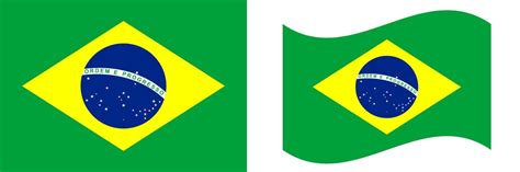 Brazil Flag. vector illustration. Brazil national flag set vector ...