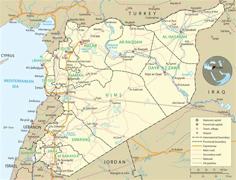 Syria Damascus Map