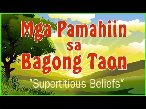 MGA PAMAHIIN sa BAGONG TAON ng mga Filipino - Pamahiin trivia game by ...