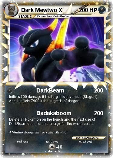 Pokémon Dark Mewtwo X 1 1 - DarkBeam - My Pokemon Card