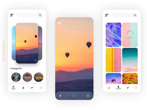 Wallpaper app UI by Rahul on Dribbble