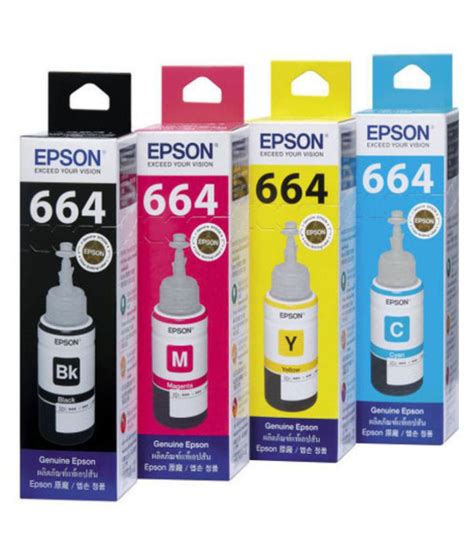 Epson T664 Multicolor Ink Pack of 4 - L360, L380 - Buy Epson T664 ...