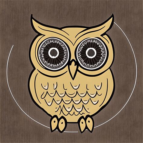 Chi Omega Owl Outline Digital Graphic · Creative Fabrica