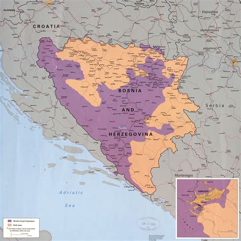 Bosnia and Herzegovina map – Never Was