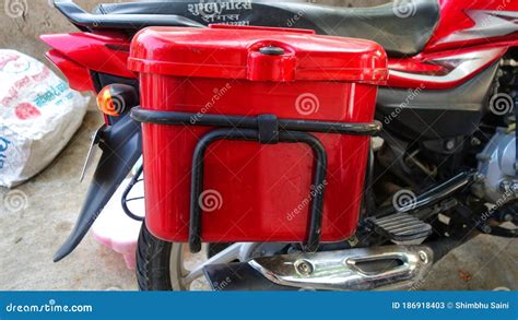 Side Box of Motorcycle. Accessories of Two Wheeler. Bike Body Parts ...