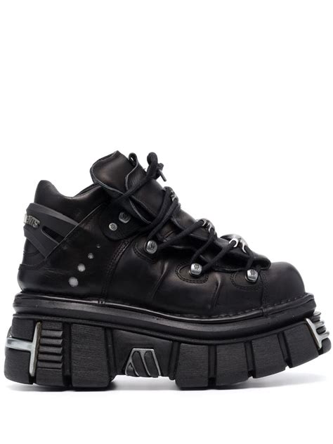 VETEMENTS x New Rock Leather Platform Boots - Farfetch