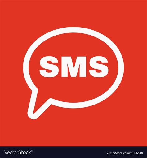 The sms icon Text message symbol Flat Royalty Free Vector