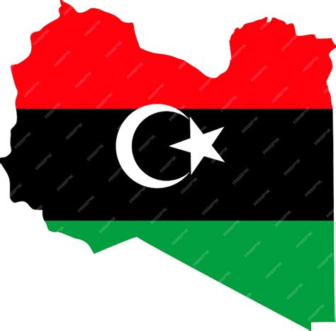 Premium Vector | Libya map with flag african cartography