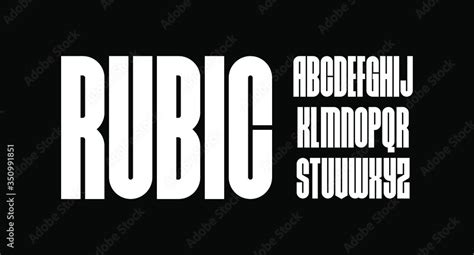 Grafika wektorowa Stock: rubic, bold condensed font for poster and head ...