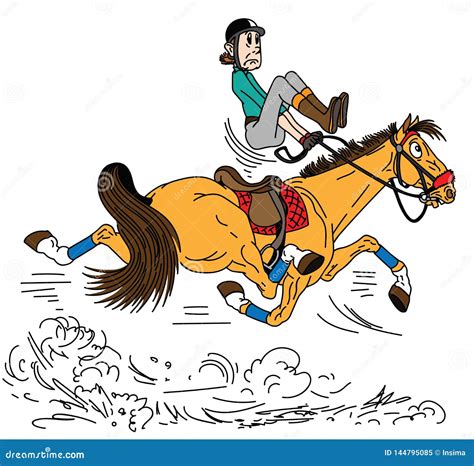 Cartoon Rider On Heavy Horse | CartoonDealer.com #28413065