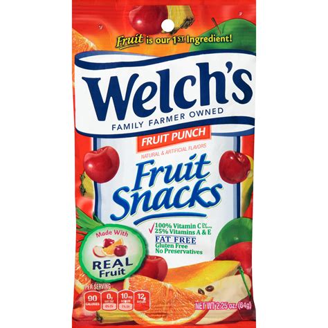 Welch's Fruit Punch Fruit Snacks, 2.25 Oz. - Walmart.com - Walmart.com