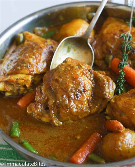 Slow Cooker Jamaican Curry Chicken - Immaculate Bites