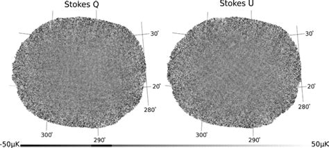 QUIET CMB polarization maps of the CMB-1 field in Galactic coordinates ...